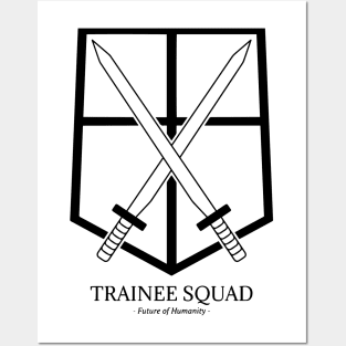 attack on titan logo trainee squad Posters and Art